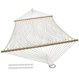 Sunnydaze - 2-Person Cotton Rope Hammock with Spreader Bars - Natural