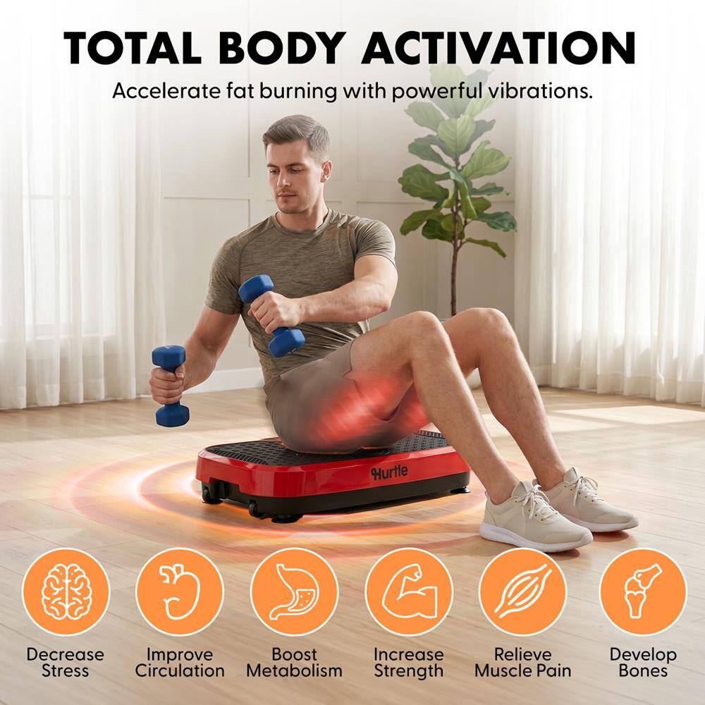 TOTAL BODY ACTIVATION  
Accelerate fat burning with powerful vibrations.  

- Decrease Stress  
- Improve Circulation  
- Boost Metabolism  
- Increase Strength  
- Relieve Muscle Pain  
- Develop Bones