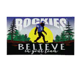 Evergreen Enterprises - Colorado Rockies 28" x 16" Bigfoot Believe in Your Team Turf Door Mat - Multicolor