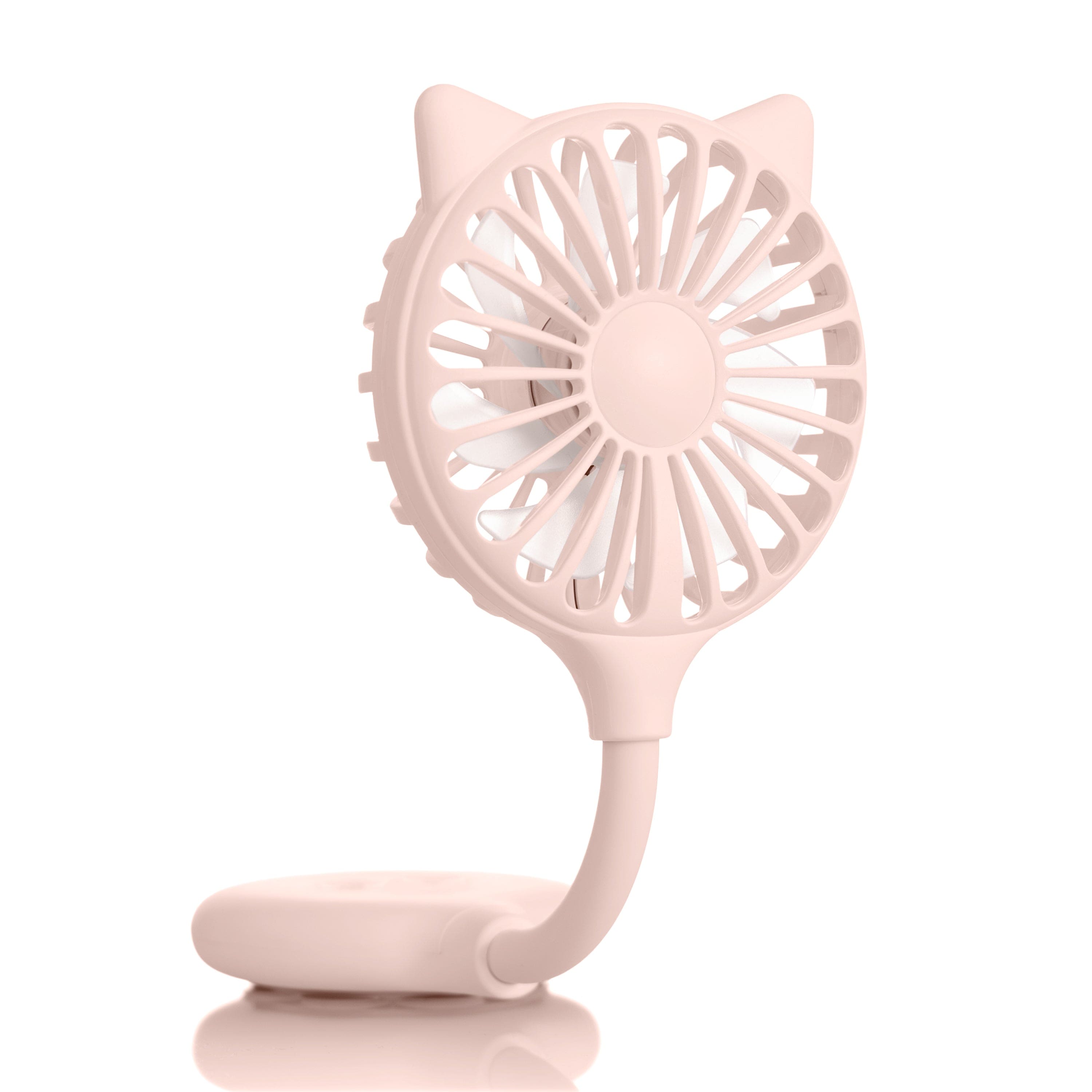 Zadro - Hands-Free Cat Ears Beauty Fan - Stylish Portable Cooling Solution - Pink