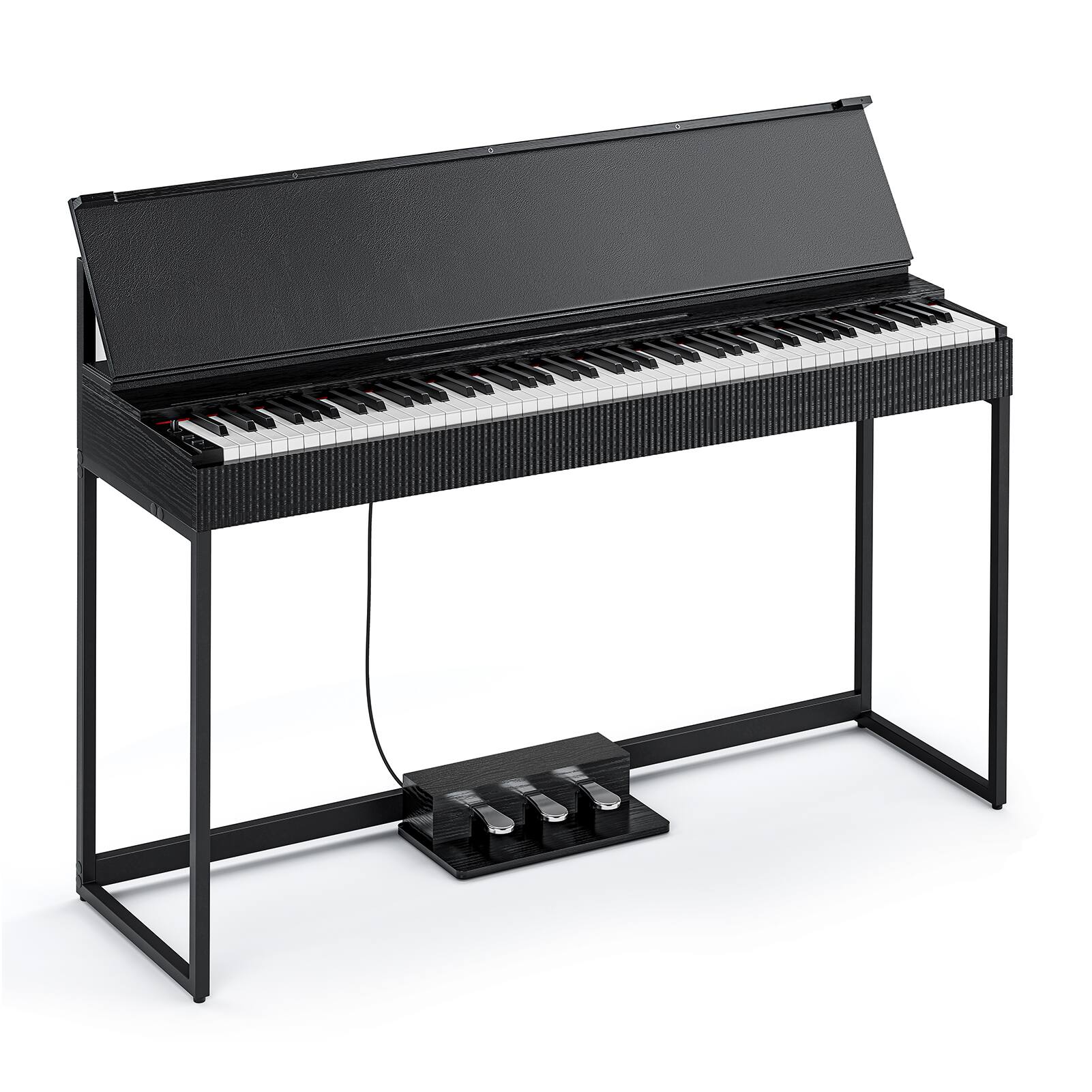 Left. Donner music - Donner OURA™ S300 88 Key Graded Hammer Action Weighted Home Digital Piano - Black.