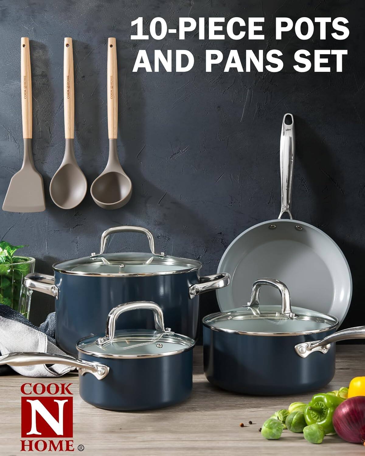 AMURA COUR! COUKAGIRUMA 10-PIECE POTS AND PANS SET TMA COOK N HOME