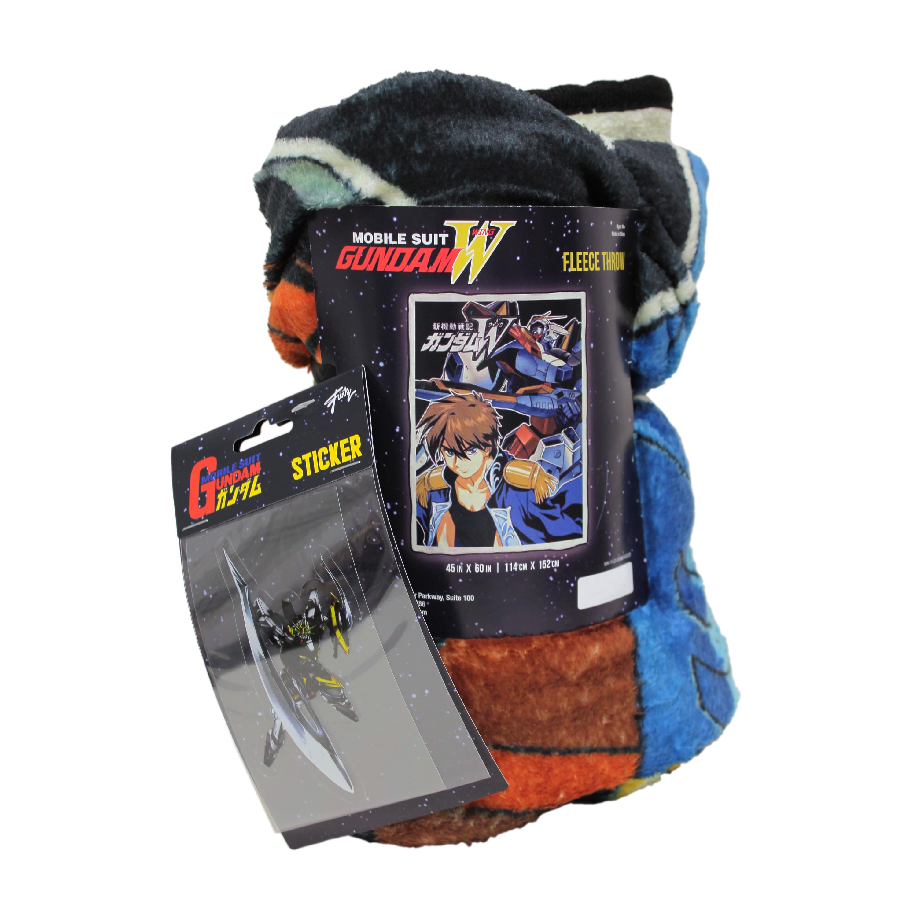 MOBILE SUIT GUNDAM W FLEECE THROW  
MOBILE SUIT GUNDAM W STICKER  
45 x 60 cm | 114 cm x 152 cm  
Part number: 100