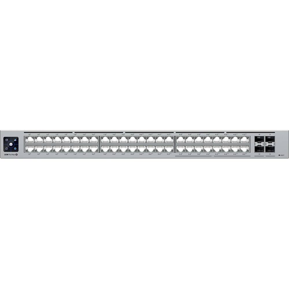 Alt View 2. Ubiquiti - Pro Max 48 48-Port 2.5G/1G PoE++ Compliant Managed Network Switch USW-Pro-Max-48-PoE - Gray.