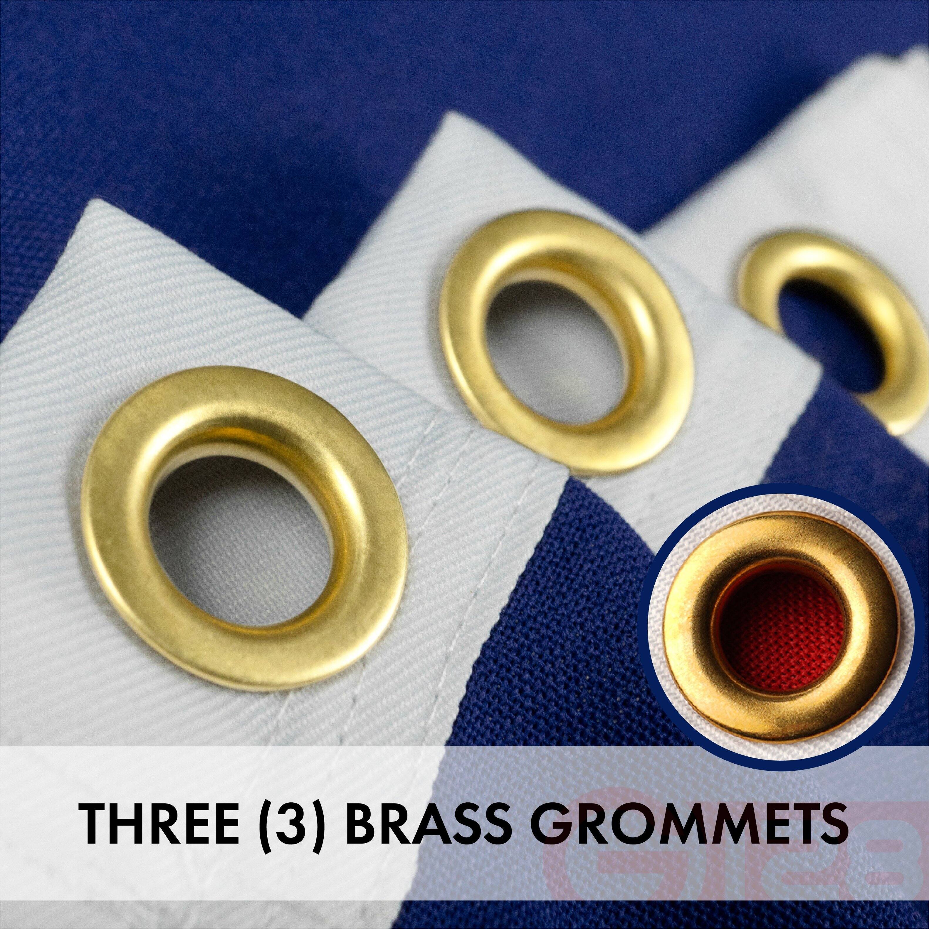 THREE (3) BRASS GROMMETS