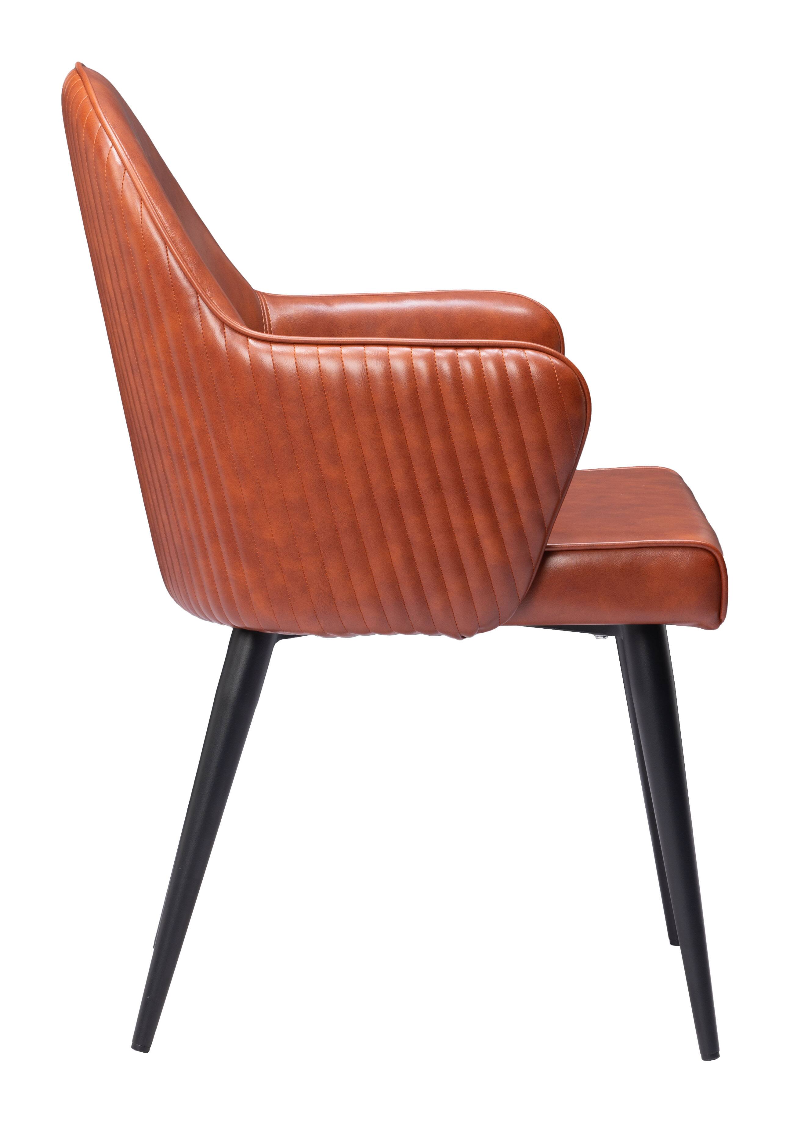 Back. Hivvago - Silloth Dining Chair Brown - Brown.