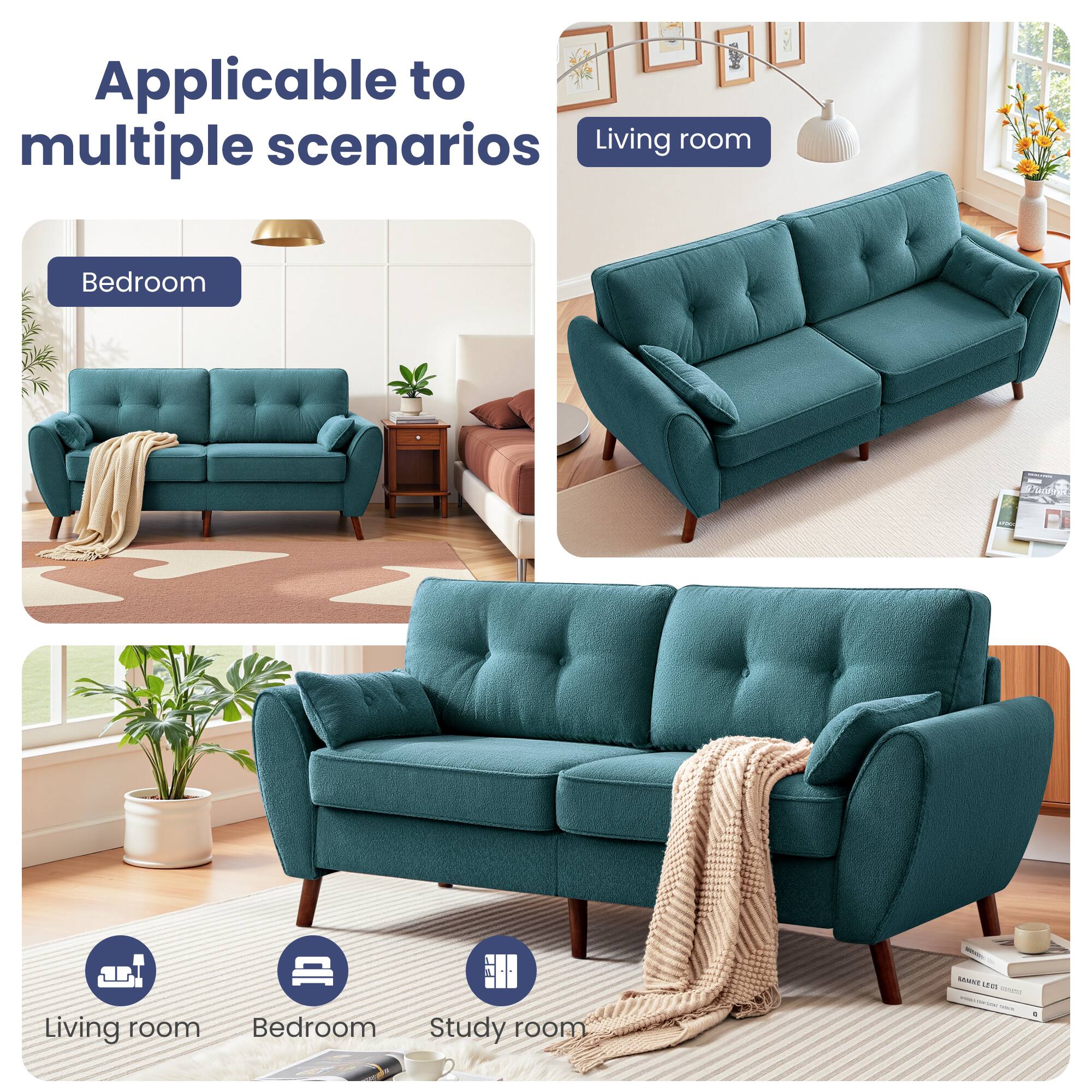 Applicable to multiple scenarios

- Living room
- Bedroom
- Study room