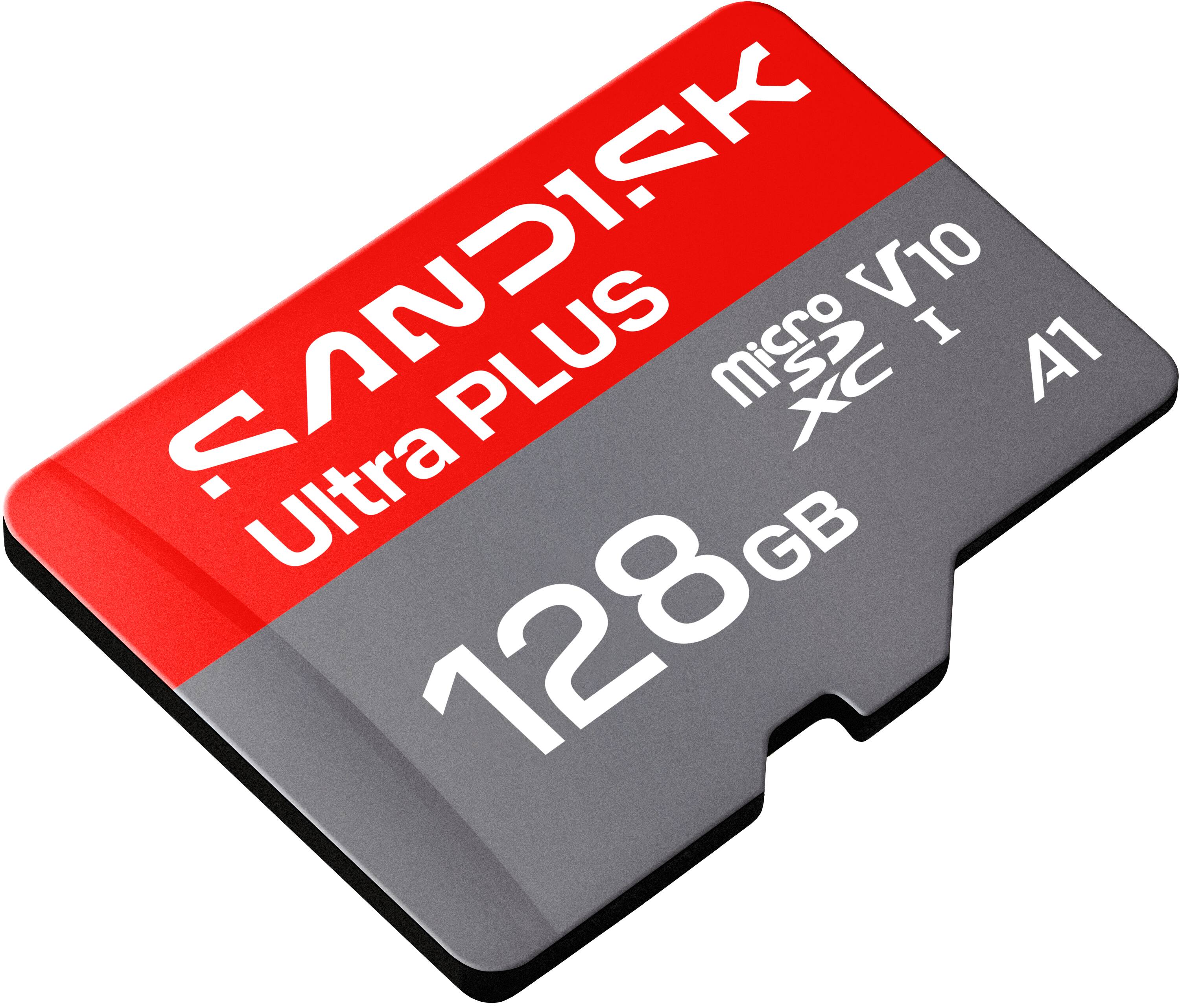 SANDISK  
Ultra PLUS  
MicroSDXC I V10 A1  
128 GB