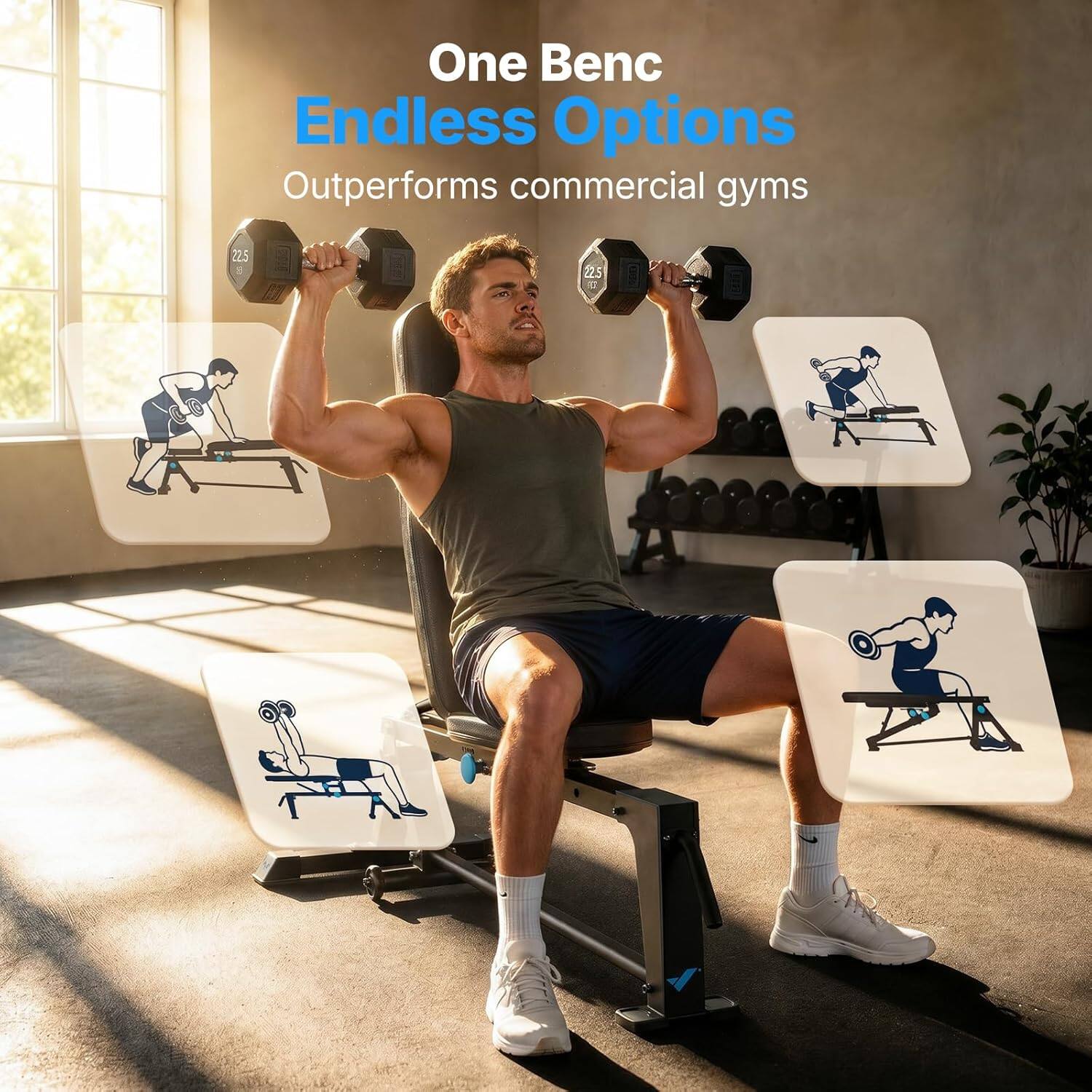 One Bench Endless Options Outperforms commercial gyms