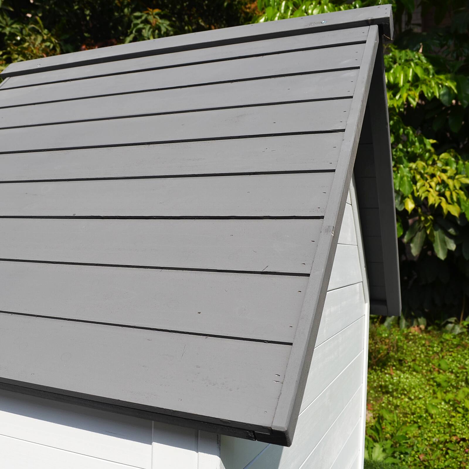 Alt View 5. Pawhut - 65" Chicken Coop Wooden with Detachable Run, Nesting Box, Removable Tray, Roosting Bars, Ramp, Backyard.