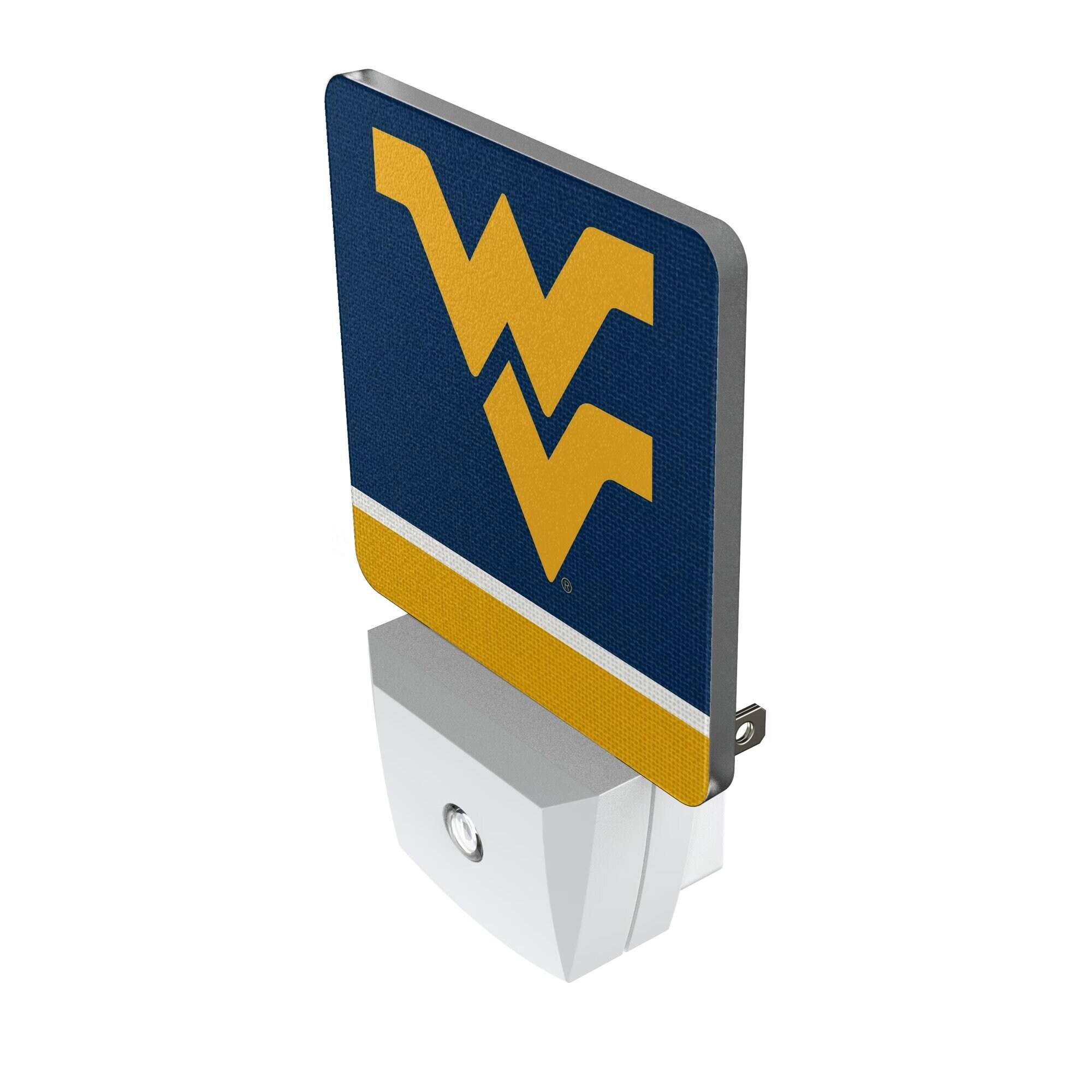 Alt View 1. Keyscaper - West Virginia Mountaineers Stripe Design Nightlight 2-Pack - Multicolor.