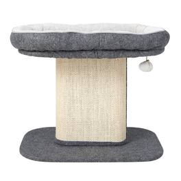 Kadyn - Cat Tower, Cat Tree for Indoor Cats, Modern Cat Tree Tower with Large Plush Perch and Sisal Scratching Plate - Gray