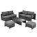 Alt View 10. Costway - 6PCS Patio Rattan Furniture Set Space Saving Cushioned Fully Assembled - Black, Gray.