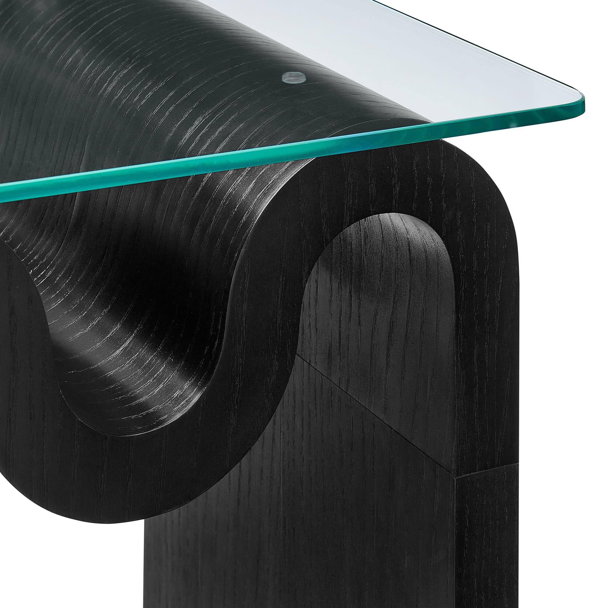 Alt View 5. Modway - Ondine Glass Top Side Table by Modway - Black.