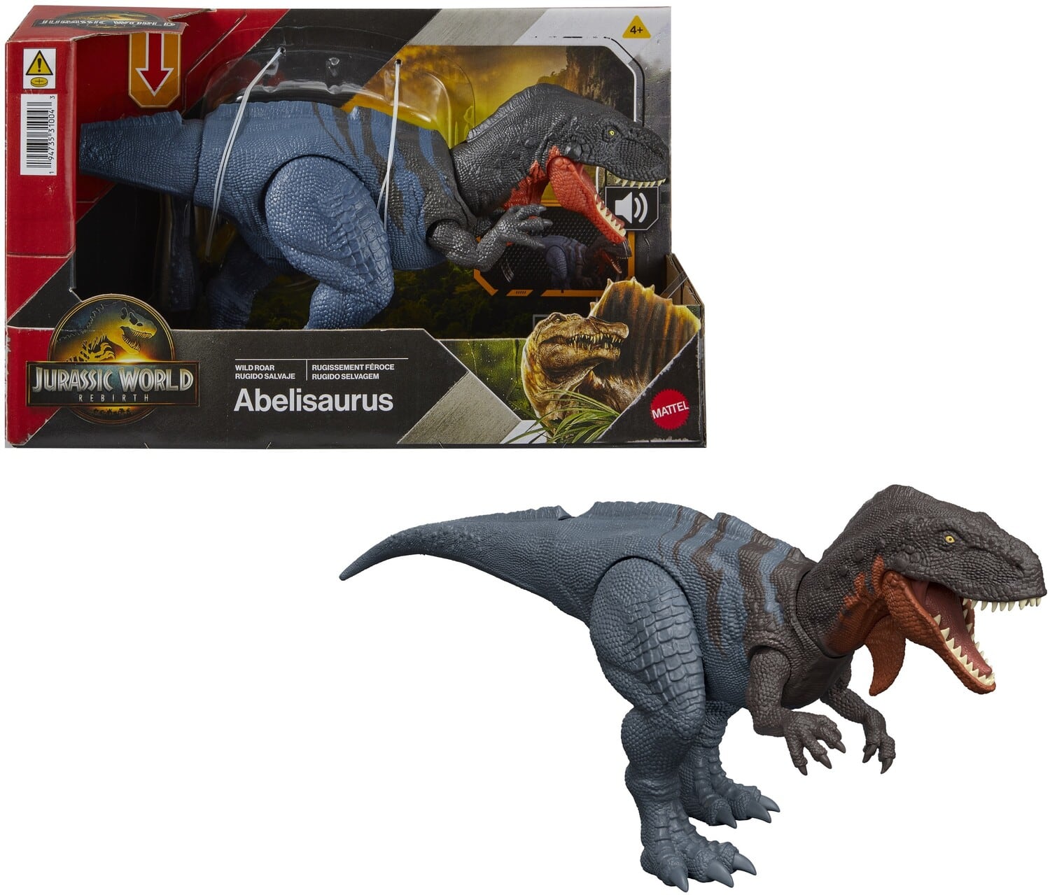 the bears2＆bearise Mattel Jurassic World: Rebirth Wild Roar Abelisaurus COLLECTIBLES