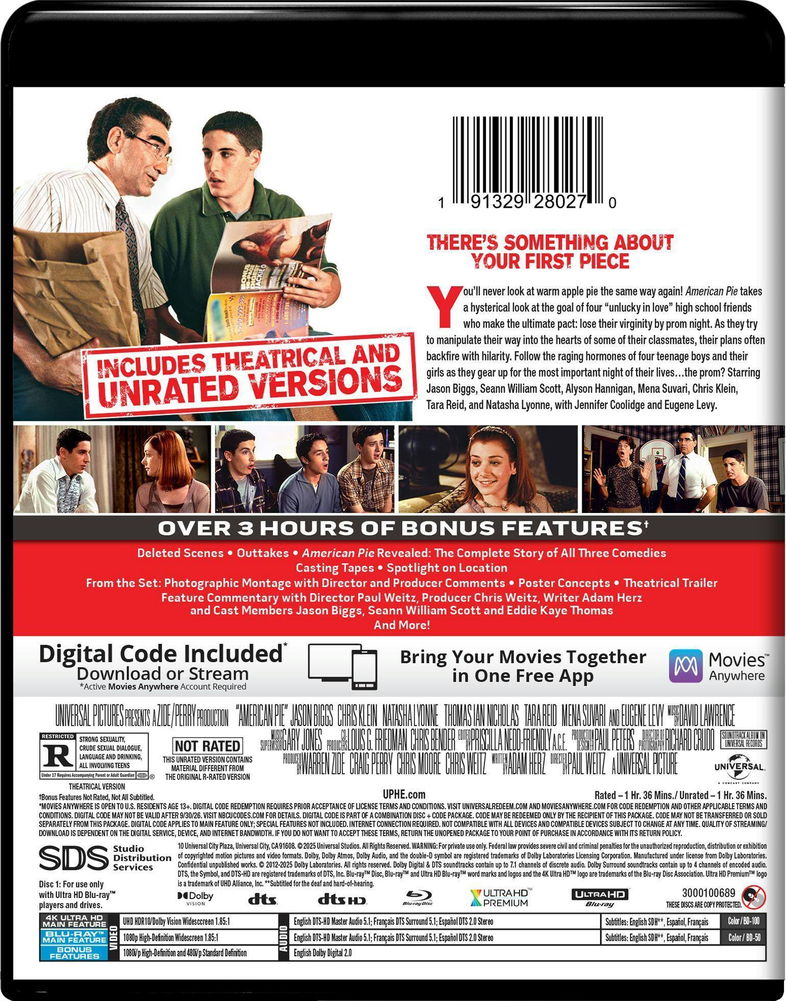 Back. American Pie   - 4K Blu-Ray.