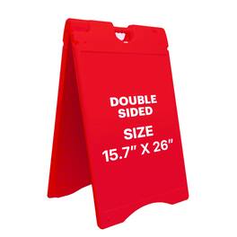 Jumbl - A Frame Sandwich Board – 15.7 x 26" Display Sidewalk Sign with PVC Sign Protector - Red