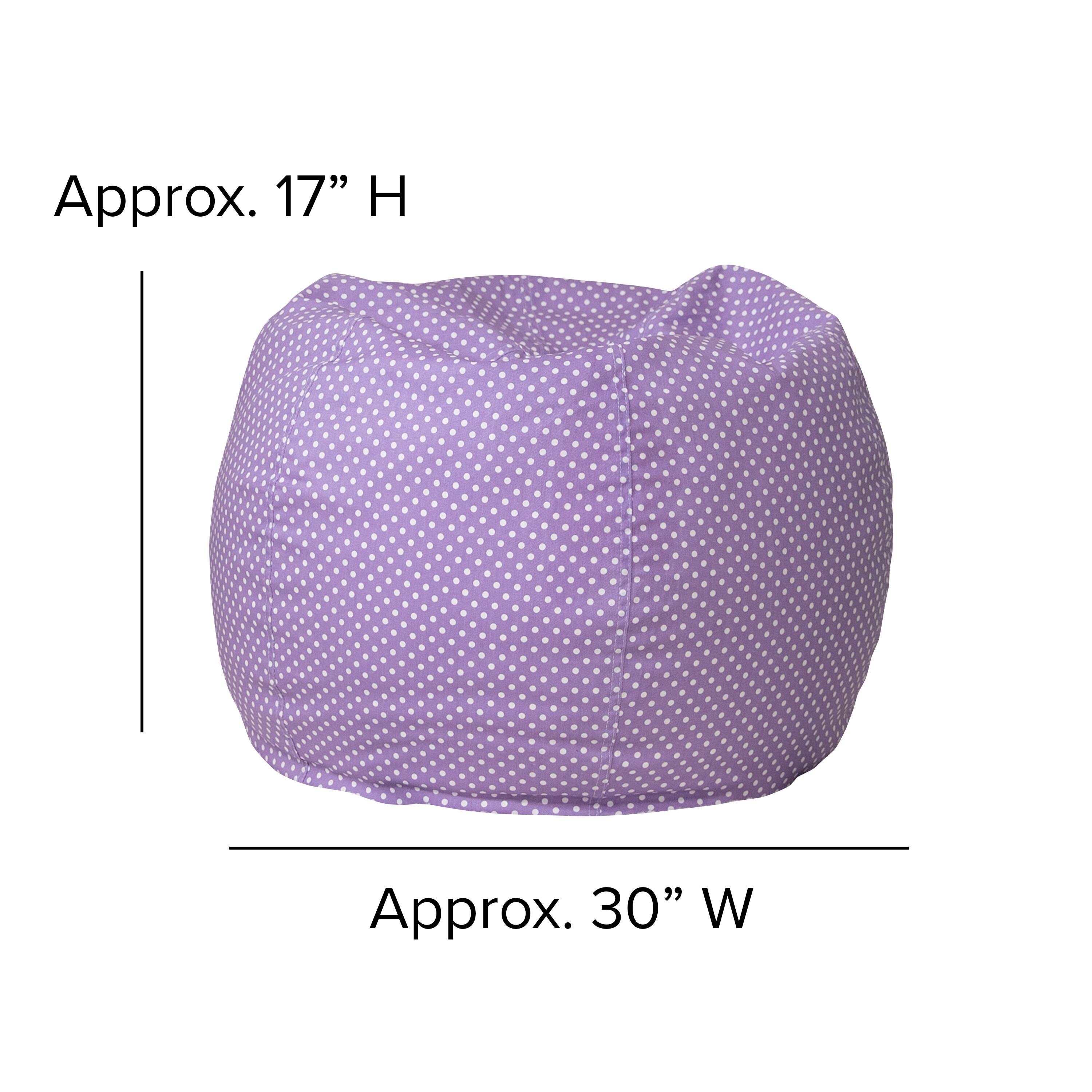 Alt View 13. Alamont Home - Small Bean Bag Chair for Kids and Teens - Lavender Dot.