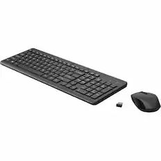 Front. HP - HP 330 Wireless Mouse and Keyboard Combination - USB Type A Plunger Wireless RF 2.40 GHz Keyboard - English (Canada) - Black.