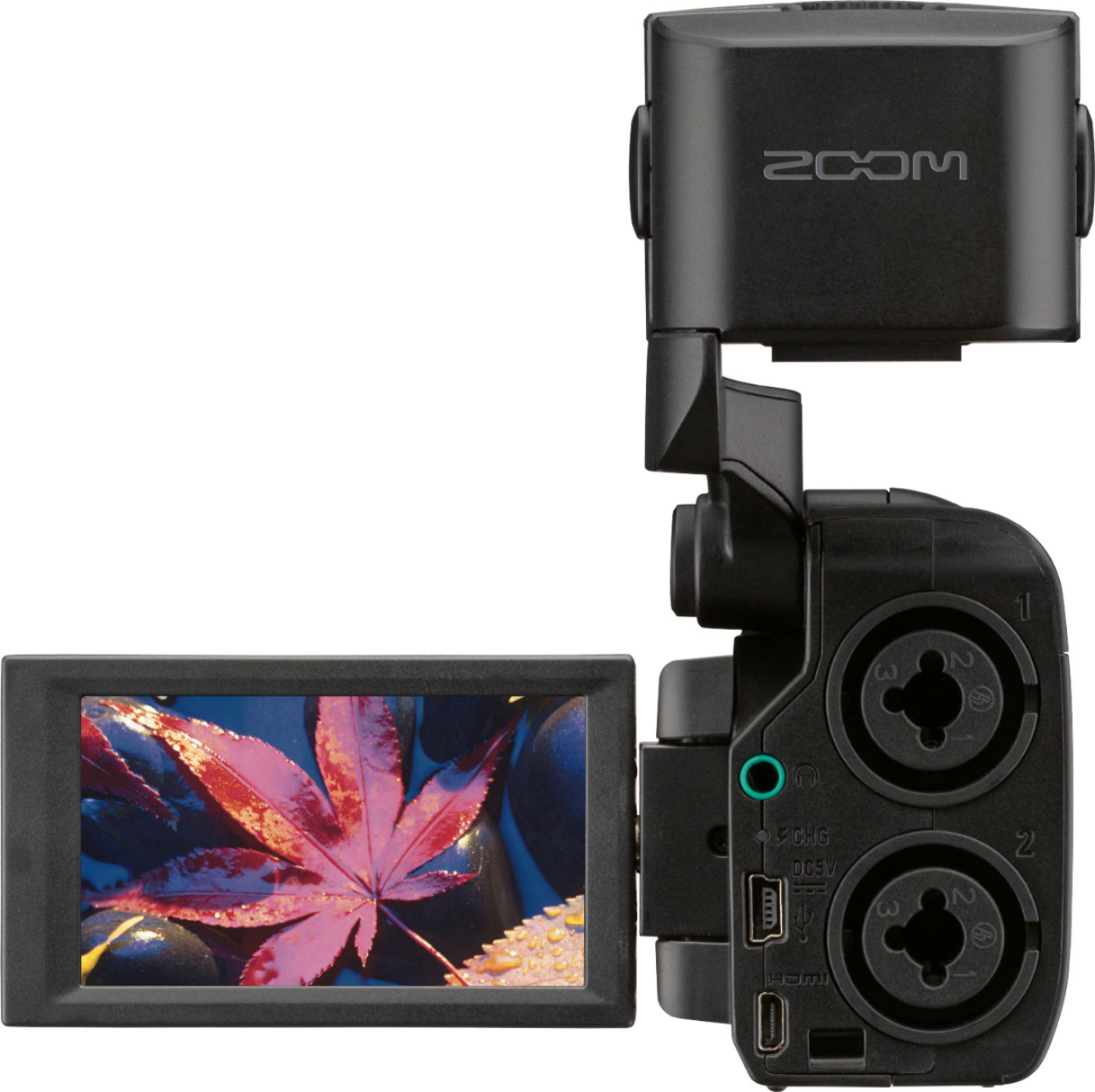 Back View: Zoom - Q8 HD Camcorder - Black
