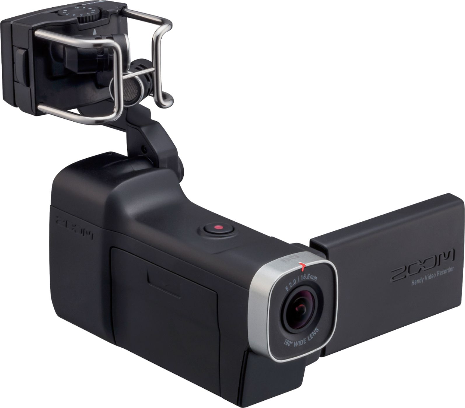Left View: Zoom - Q8 HD Camcorder - Black