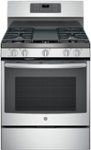 Front Zoom. GE - 5.0 Cu. Ft. Self-Cleaning Freestanding Gas Convection Range - Stainless Steel.