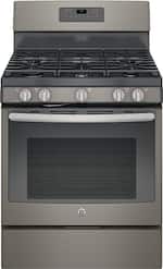 GE - 5.0 Cu. Ft. Self-Cleaning Freestanding Gas Range - Slate - Front_Standard