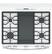 Alt View 16. GE - 5.0 Cu. Ft. Self-Cleaning Freestanding Gas Convection Range - White on White.