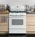 Alt View 18. GE - 5.0 Cu. Ft. Self-Cleaning Freestanding Gas Convection Range - White on White.