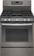 GE - 5.0 Cu. Ft. Self-Cleaning Freestanding Gas Convection Range - Slate - Larger Front
