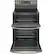 Angle. GE - 6.6 Cu. Ft. Self-Cleaning Freestanding Double Oven Electric Convection Range.