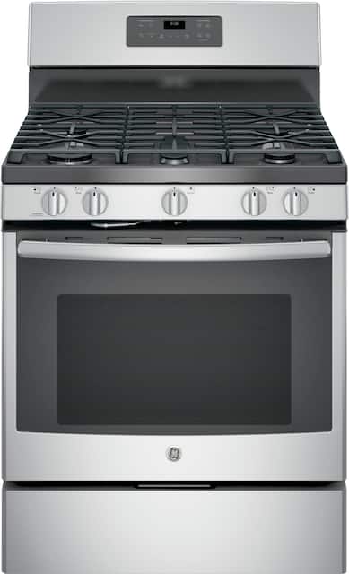 Ge 5 0 Cu Ft Self Cleaning Freestanding Gas Range Stainless Steel Jgb660sejss Best Buy
