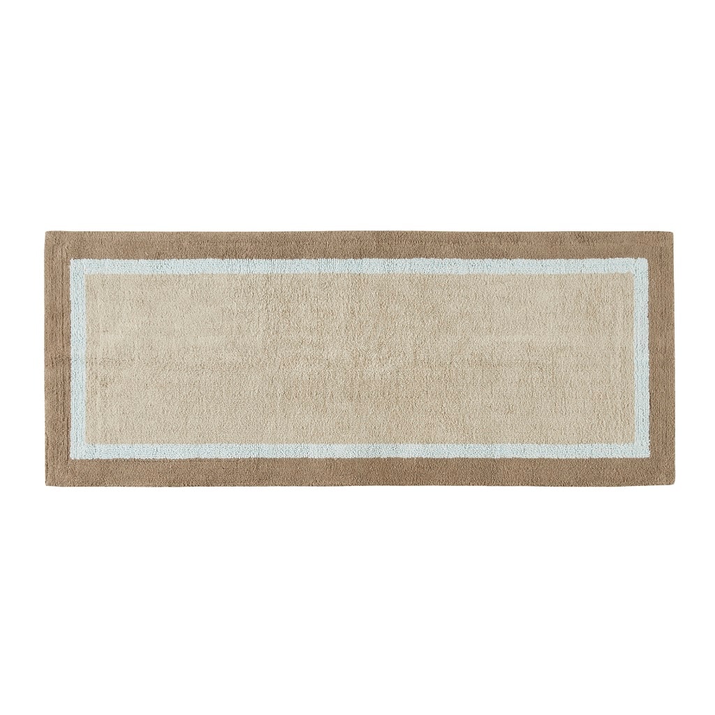 APRILSOUL - 100 Cotton Tufted Bath Mat 05 Medium Pile Soft Absorbent Quick Dry Non Skid - Blue