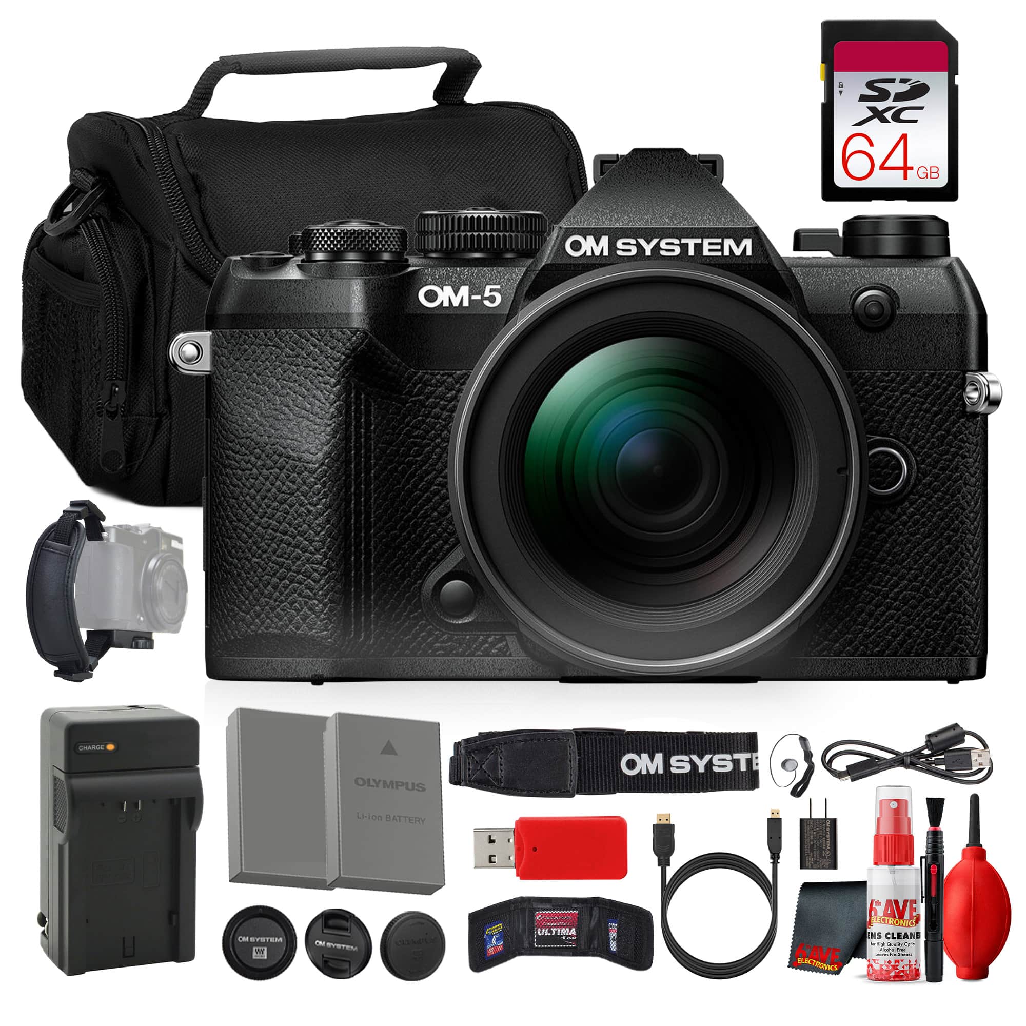SP XC 64 GB OM SYSTEM OM-5 CHAMO OLYMPUS OM SYST Uon BATTERY i SPOTEA - -N - ULTIMA KAVE Cwot AVE PETRONICE i3 CLEANE