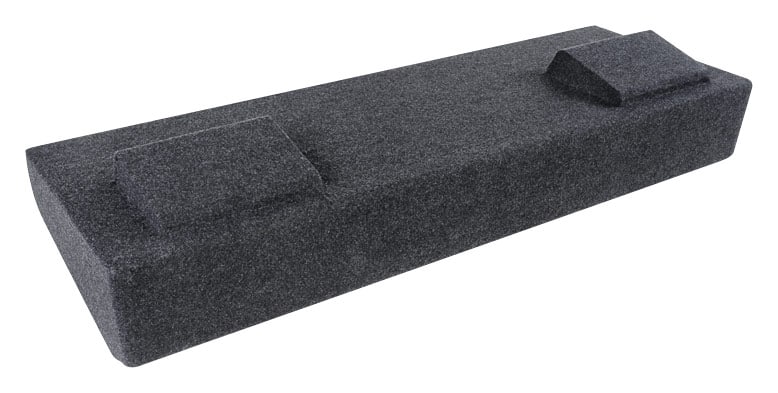 Atrend - Bbox Sealed Dual 12" Subwoofer Enclosure for 2014 and Later GM Crew Cab Vehicles - Black - Larger Front