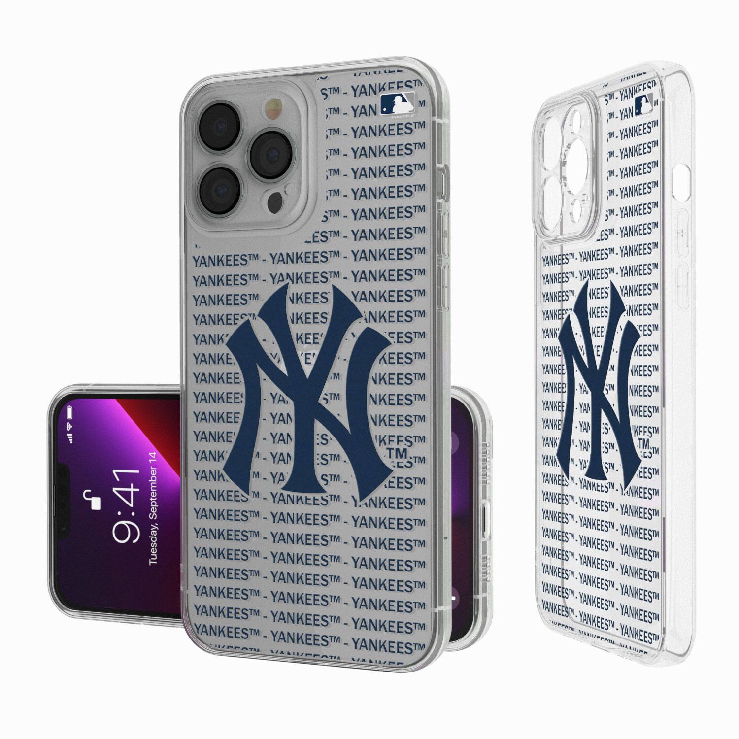 Keyscaper - MLB - New York Yankees Text Backdrop Clear iPhone Case - 13 Pro Max - Multicolor price history on PriceWatchPro