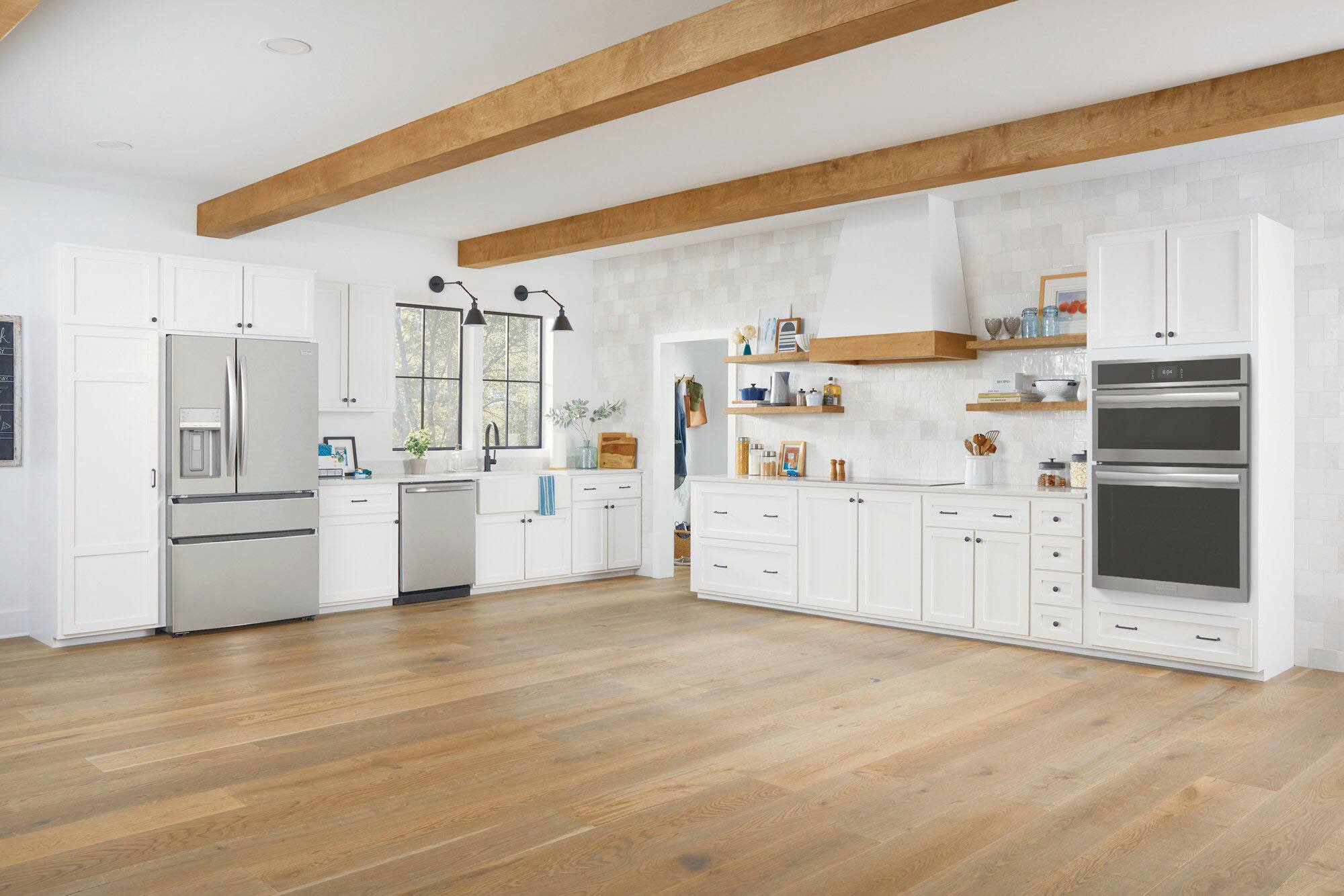 Alt View 4. Frigidaire - Gallery 30" Built In Electric Total Convection Combination Wall Oven with Microwave and Stone-Baked Pizza - Smudge-Proof Stainless Steel.