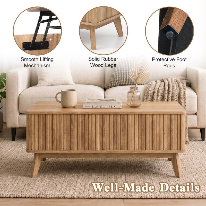 Smooth Lifting Mechanism  
Solid Rubber Wood Legs  
Protective Foot Pads  
LIVE BEAUTIFULLY  
Well-Made Details
