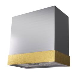 Akicon - 30 inches - Externally Vented - Wall Range Hood - Stainless steel with Gold
