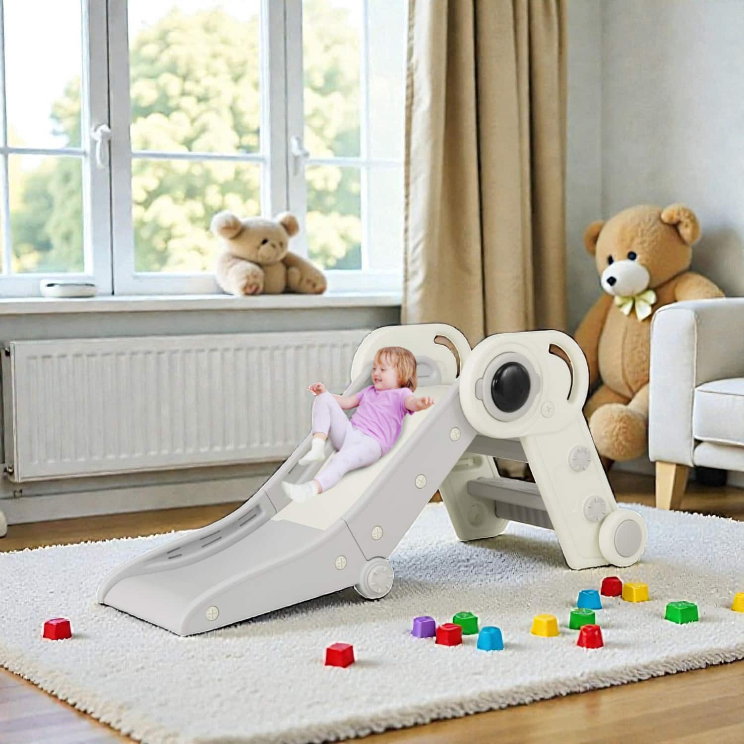 BreeBe - Compact Toddler Slide & Climb Play Station for Babies 18 Months+ - Gray price history on PriceWatchPro
