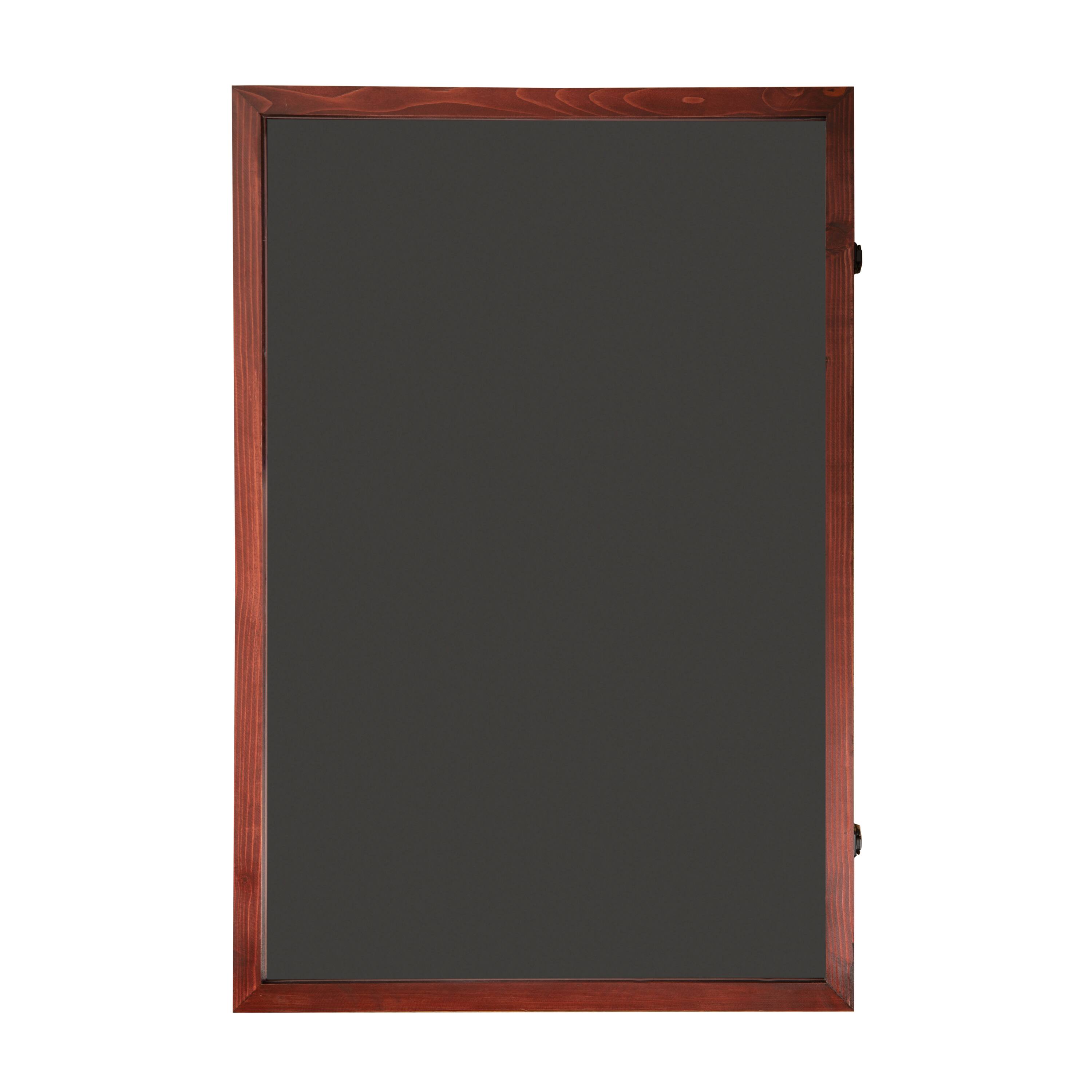 Alt View 9. Emma + Oliver - Wooden Jersey Display Case with Foam Board and Keyed Lock - Mahogany.