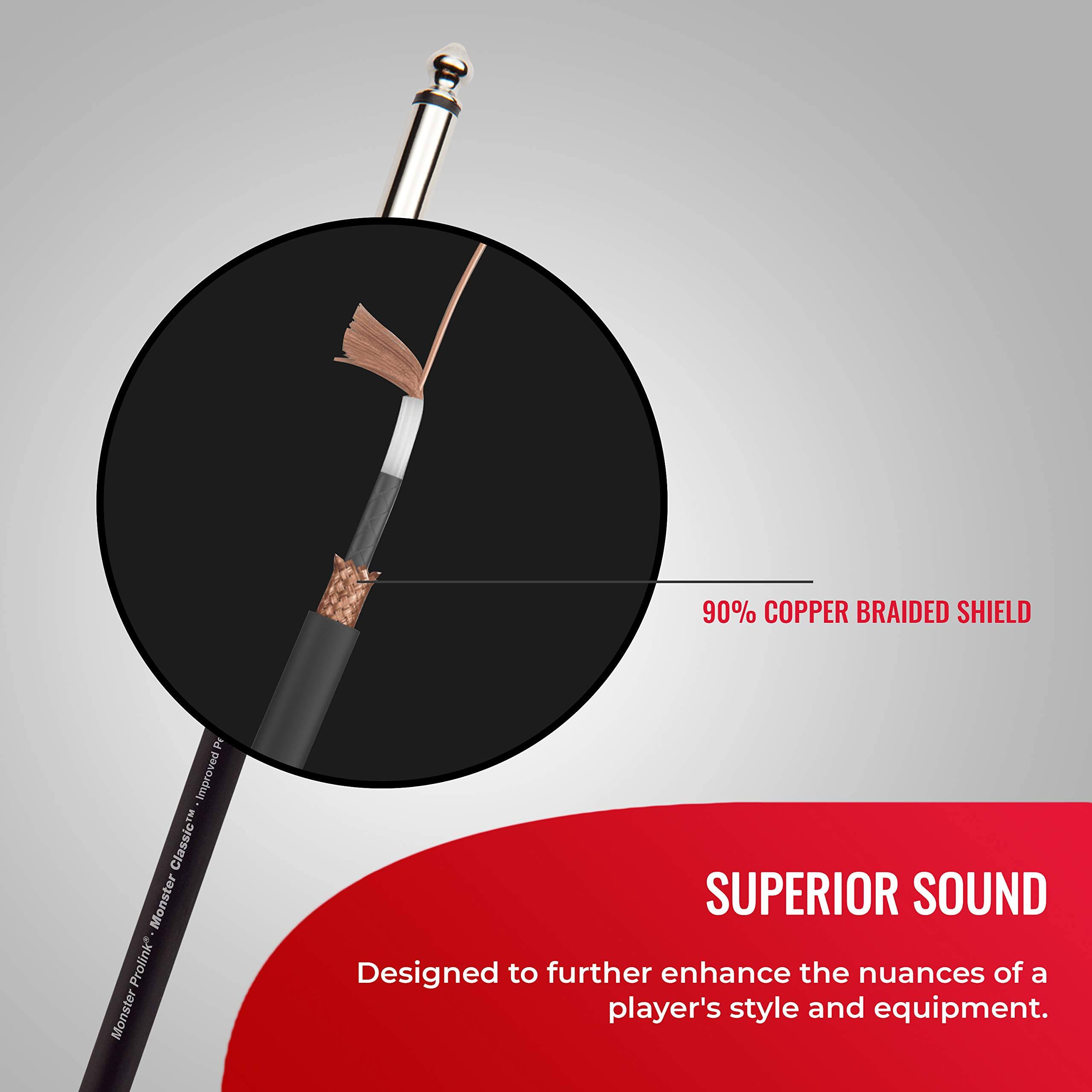 90% Copper Braided Shield  
Improved Classic Monster Prolink  
Superior Sound  
Designed to further enhance the nuances of a player's style and equipment.