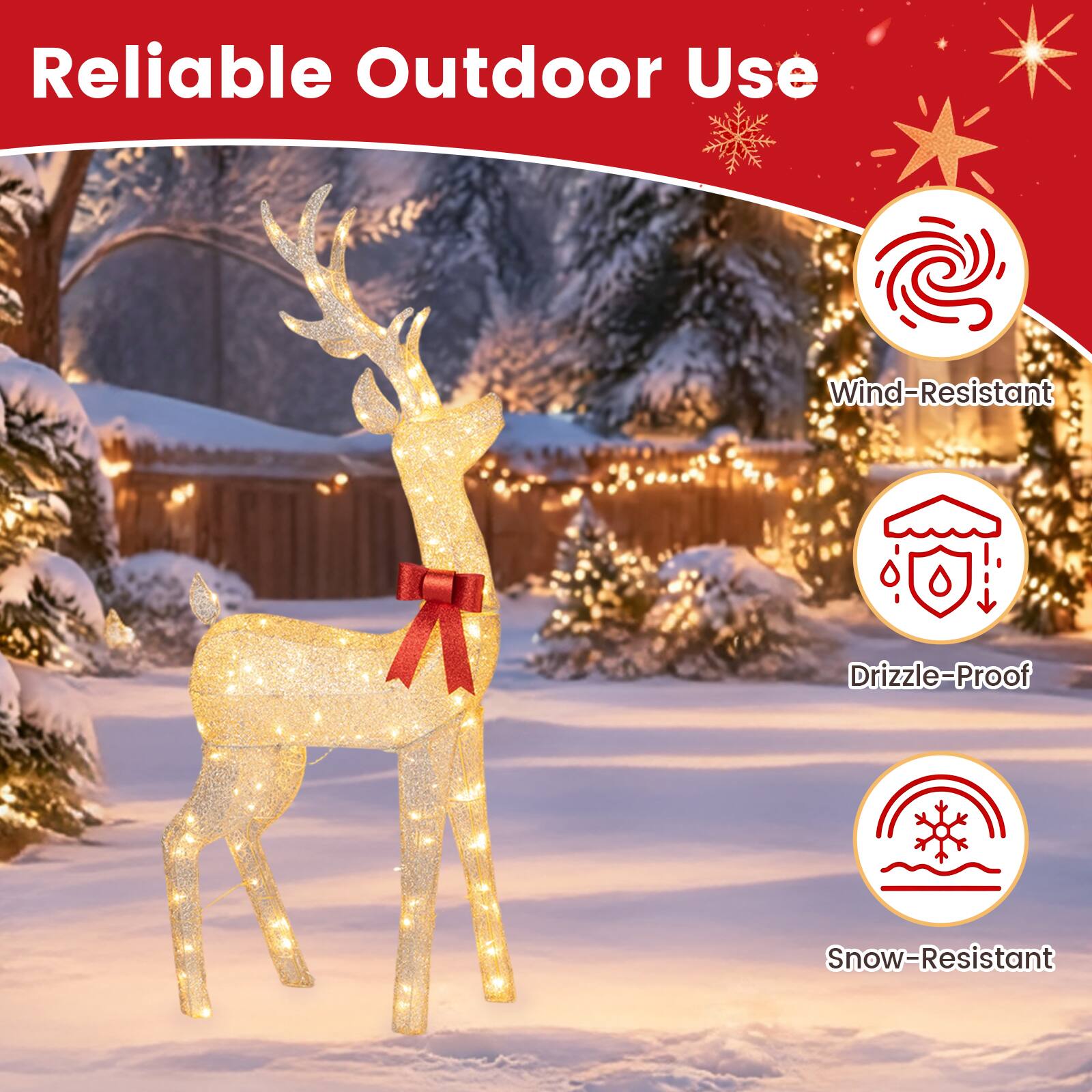 Reliable Outdoor Use  
Wind-Resistant  
Drizzle-Proof  
Snow-Resistant