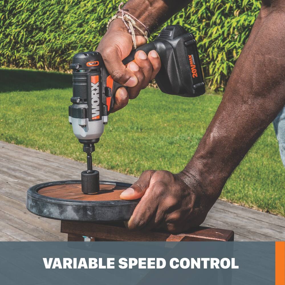 A WORX MAX LITHIUM 20V MAX VARIABLE SPEED CONTROL