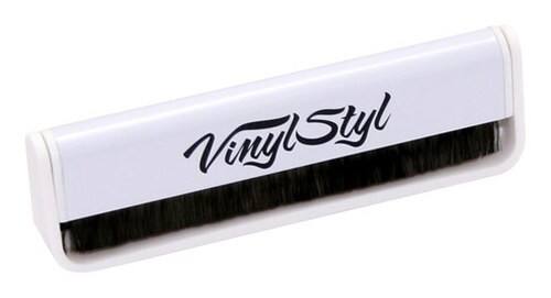 Front. Vinyl Styl - Antistatic Cleaning Brush - White.