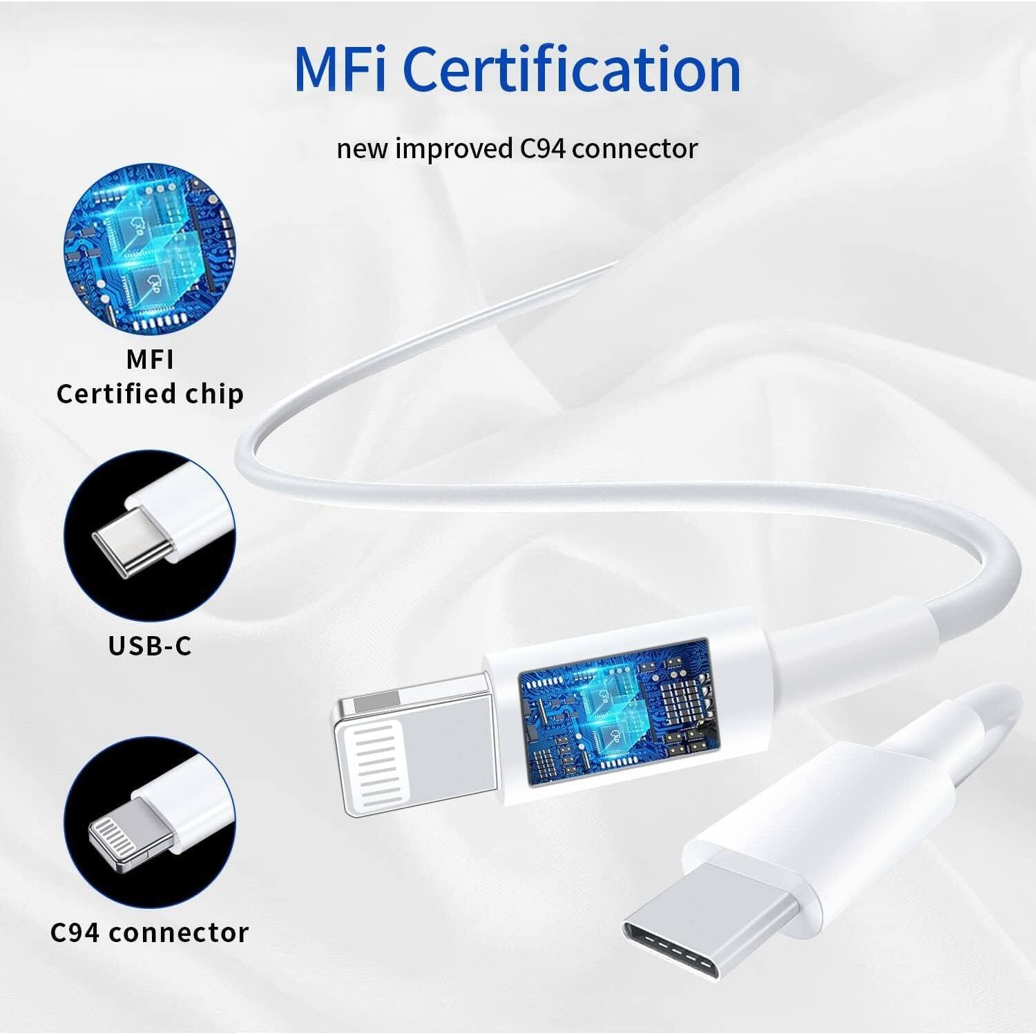 MFi Certification

new improved C94 connector

MFi Certified chip

USB-C

C94 connector