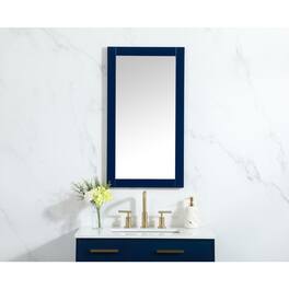 Elegant Decor - Aqua vanity mirror 18x32 inch in - Blue