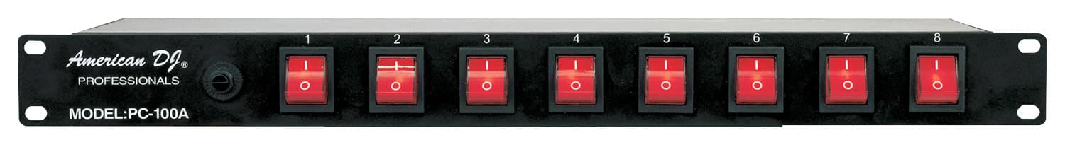 American DJ PROFESSIONALS 1 I O 2 + O 3 I O 4 I O 5 I O 6 I O 7 I O 8 I O MODEL: PC-100A