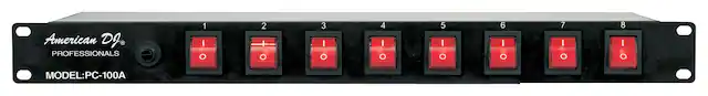 American DJ PROFESSIONALS 1 I O 2 + O 3 I O 4 I O 5 I O 6 I O 7 I O 8 I O MODEL: PC-100A