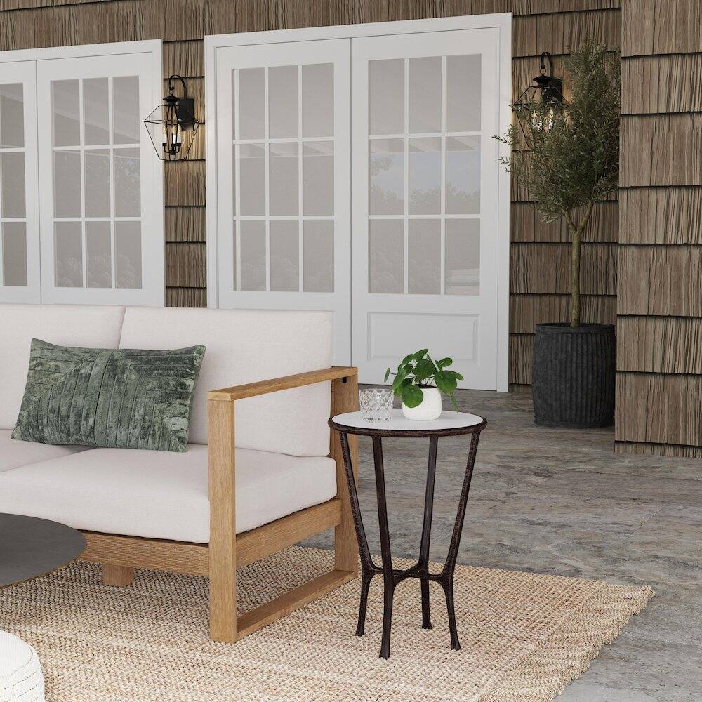Alt View 4. Butler Specialty - Lania Outdoor Marble Side Table - Bronze.